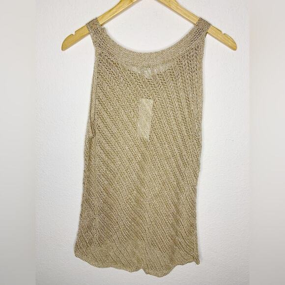 NWT New York & Company Acrylic Crochet Knit Yarn Sleeveless Blouse Size Large - Picture 2 of 9
